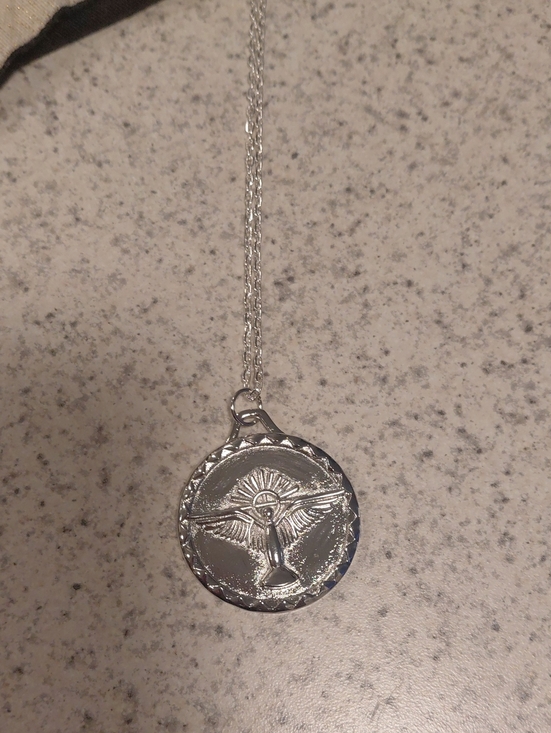 Jewelry - Silver Winged Medallion Pendant Necklace - Women's Jewelry